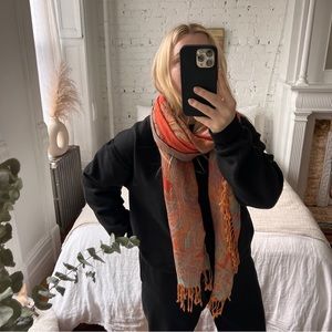 Red Pashmina scarf from India